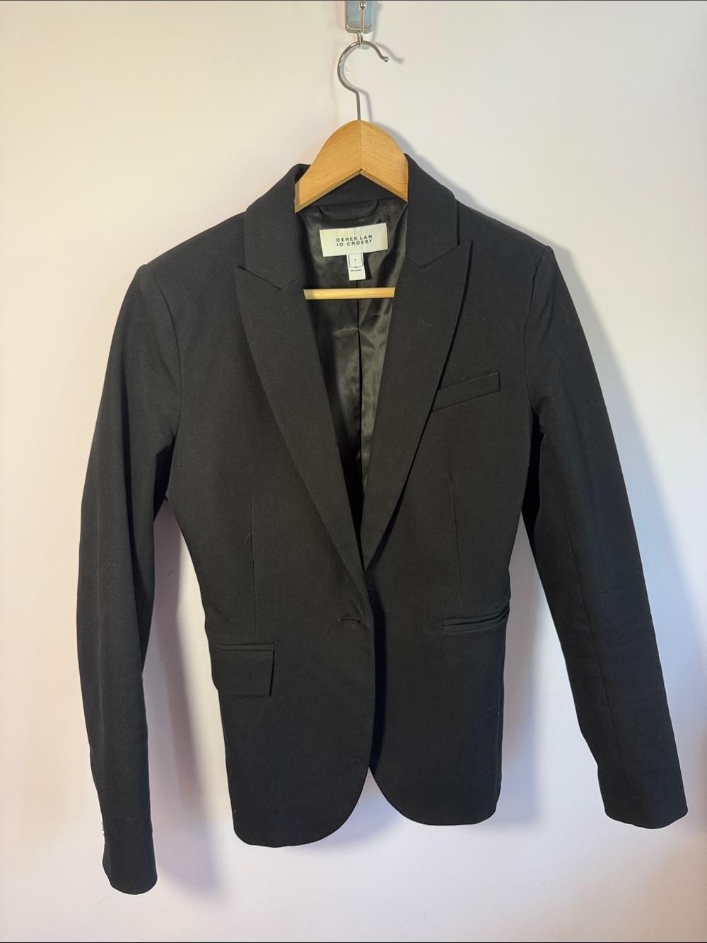 Derek Lam Black Tailored Single-Button Blazer